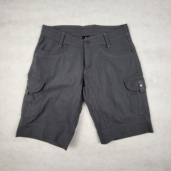 Kuhl Splash 11" Womens‎ Size 2 Grey Carbon Cargo Stretch Hiking Camping Shorts - Picture 2 of 9
